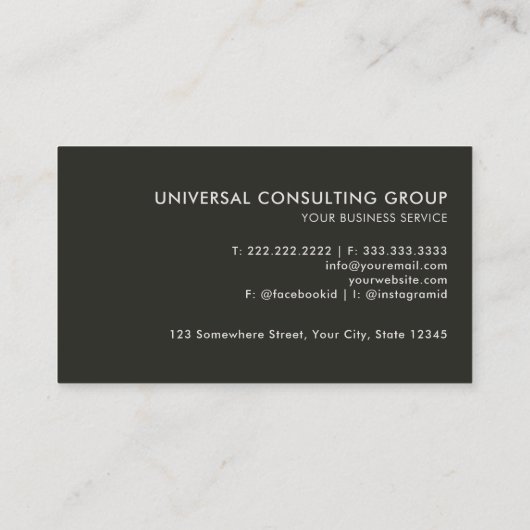 Custom Wit Geel Zwart Fancy Professional Visitekaartje (Achterkant)