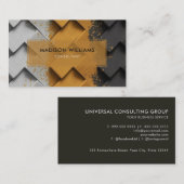 Custom Wit Geel Zwart Fancy Professional Visitekaartje (Voorkant / Achterkant)