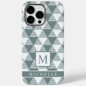 Custom Wit Grijs Driehoek Stripes Geometrisch Case-Mate iPhone Case (Achterkant)