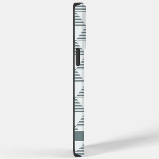 Custom Wit Grijs Driehoek Stripes Geometrisch Case-Mate iPhone Case (Achterkant / Rechts)