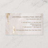 Custom Wit Roze en Paarse Goud Professional Visitekaartje (Achterkant)