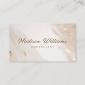 Custom Wit Roze en Paarse Goud Professional Visitekaartje (Voorkant)