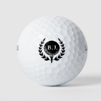 Custom Wit Zwart Monogrammed Logo Golfballen