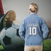 Custom Wit Zwart Sport Jersey Nummer Jeans Denim Jacket