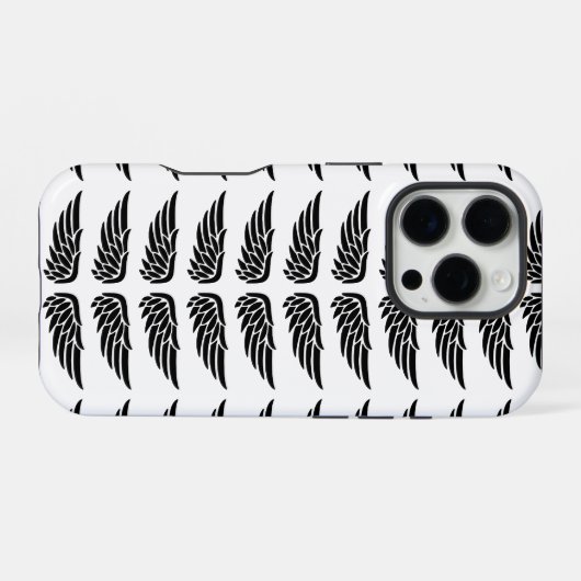 Custom with eagle wing black and white iPhone Case iPhone Hoesje (Achterkant horizontaal)