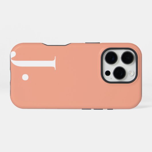 Custom with Initial Name iPhone Hoesje (Achterkant horizontaal)