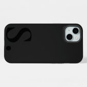 Custom with Initial Name iPhone Hoesje (Achterkant horizontaal)