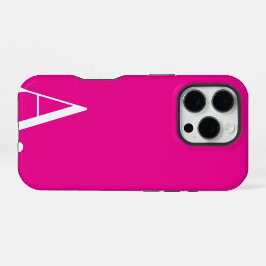 Custom with Initial Name iPhone Hoesje (Achterkant horizontaal)