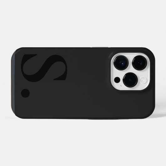 Custom with Initial Name iPhone Hoesje (Achterkant horizontaal)