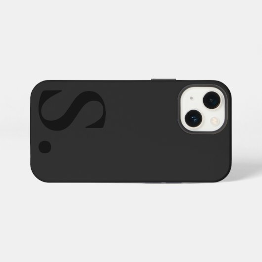 Custom with Initial Name iPhone Hoesje (Achterkant horizontaal)