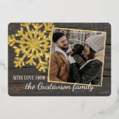 Custom With Love Seizoenen Groeten Goud Folie Feestdagenkaart (Voorkant)