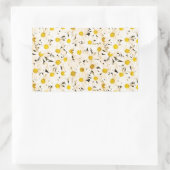Custom Witte Daisies Blank Elegante Sjabloon Rechthoekige Sticker (Tas)