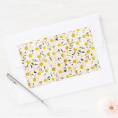 Custom Witte Daisies Blank Elegante Sjabloon Rechthoekige Sticker (Envelop)