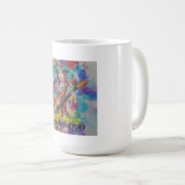 Custom Woman Gitarist Abstract Art Inspirerend Koffiemok (Voorkant rechts)