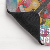 Custom Woman Gitarist Abstract Art Inspirerend Muismat (Hoek)