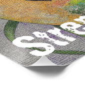 Custom Woman Gitarist Abstract Art Inspirerend Perfect Poster (Hoek)