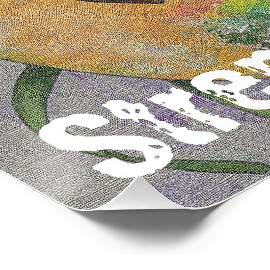 Custom Woman Gitarist Abstract Art Inspirerend Perfect Poster (Hoek)