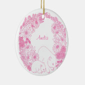 Custom Wombat Christmas Pink Keramisch Ornament (Rechts)