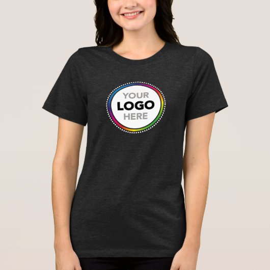 Custom Women's Business T-Shirt - Add Your Logo (Voorkant)