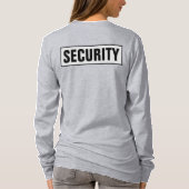 Custom Womens Double Sided Long Sleeve Security T-shirt (Achterkant)