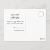 Custom Wonder & Light Secular Holiday Postcard Briefkaart (Achterkant)