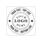 Custom Wood Art Stamp met Logo en Bedrijfsinformat Rubberstempel (Afrduk)