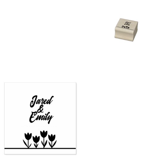 Custom Wood Art Stamp Rubberstempel (Gestempeld)