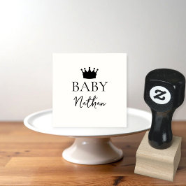 Custom wooden stamp for baby shower  rubberstempel