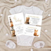 Custom Woodland Animals Schattige rustiek Baby sho Kaart