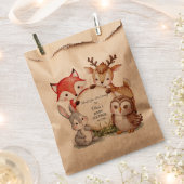 Custom Woodland Baby shower Leuke Dieren Bedankzakje (Geknipt)