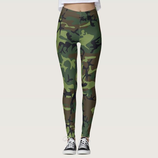 Custom Woodland Camo Leggings (Voorkant)