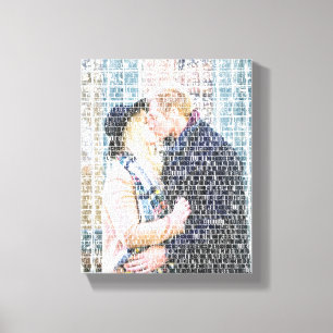 Custom Word Art. Foto gemaakt door woorden. Canvas Afdruk