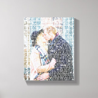 Custom Word Art. Foto gemaakt door woorden. Canvas Afdruk