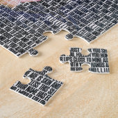 Custom Word Art. Foto gemaakt door woorden. Legpuzzel (Zijkant)