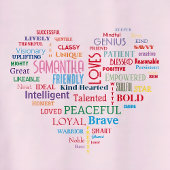 Custom Word Art Heart KeepSake Voeg uw eigen woord T-shirt