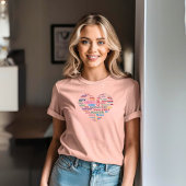 Custom Word Art Heart KeepSake Voeg uw eigen woord T-shirt