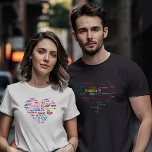 Custom Word Art KeepSake Uw woorden toevoegen T-sh T-shirt