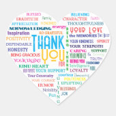 Custom Word Art KeepSake Voeg Uw eigen woorden toe Hart Sticker (Voorkant)