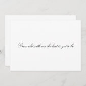 Custom "Word oud met mij het beste is nog te worde Kaart (Voorkant / Achterkant)