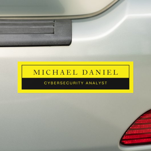 Custom Work Title & Name Car Bumper Sticker (Op auto)