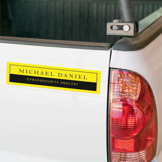 Custom Work Title & Name Car Bumper Sticker (Op Truck)