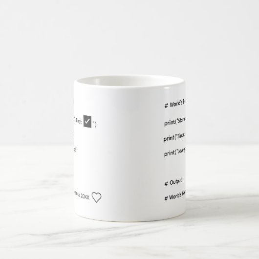 Custom World’s Best Dad Code Mug – Year Gift Koffiemok (Center)