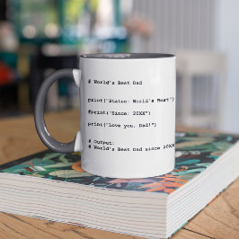 Custom World’s Best Dad Code Mug – Year Gift Koffiemok
