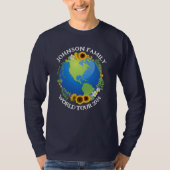 Custom World Tour Earth Flowers Trip met lange mou T-shirt (Voorkant)