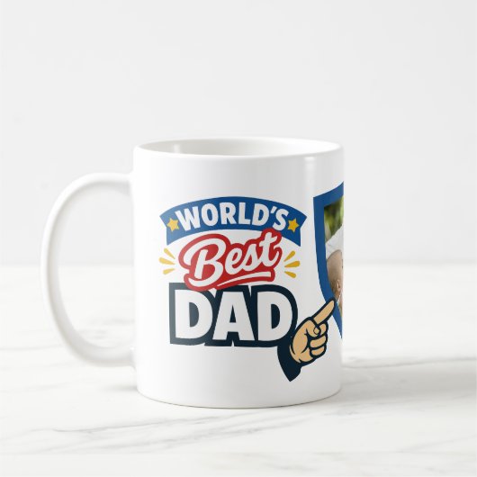 Custom World's Best Dad  Koffiemok (Links)
