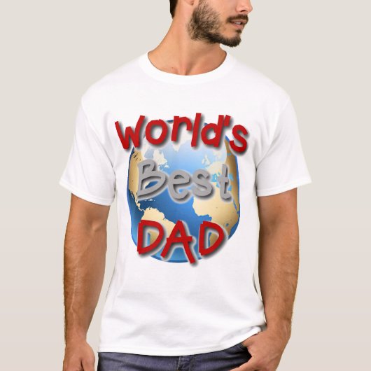Custom World's Best Pap T-shirt (Voorkant)