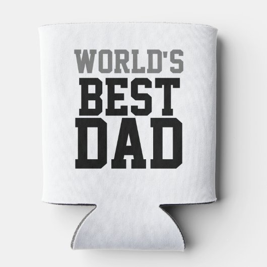 Custom World's beste papa wit Blikjeskoeler (Achterkant)