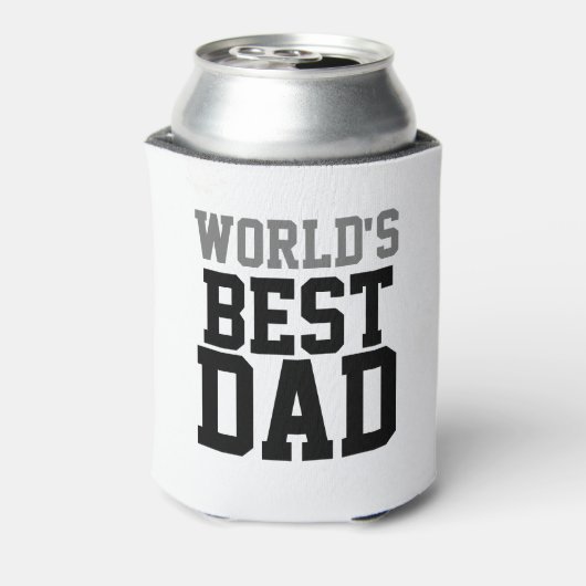 Custom World's beste papa wit Blikjeskoeler (Blikje Achterkant)