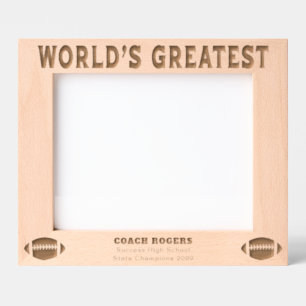 Custom World's grootste Football coach Gegraveerde Lijstjes