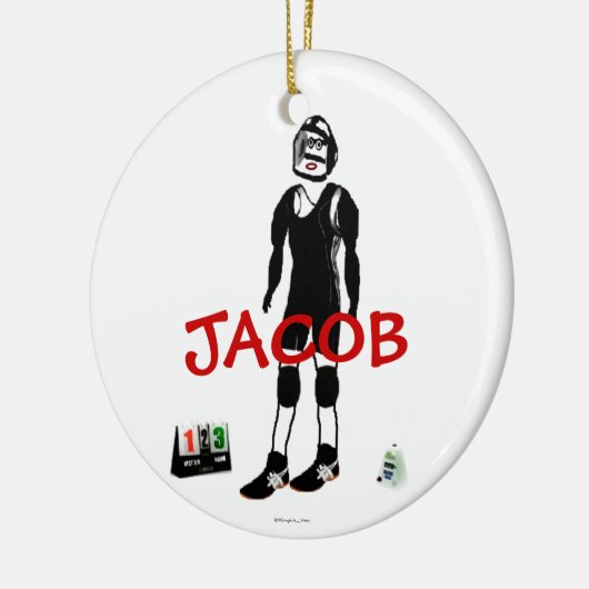 Custom Wrestling Cartoon Keramisch Ornament (Links)